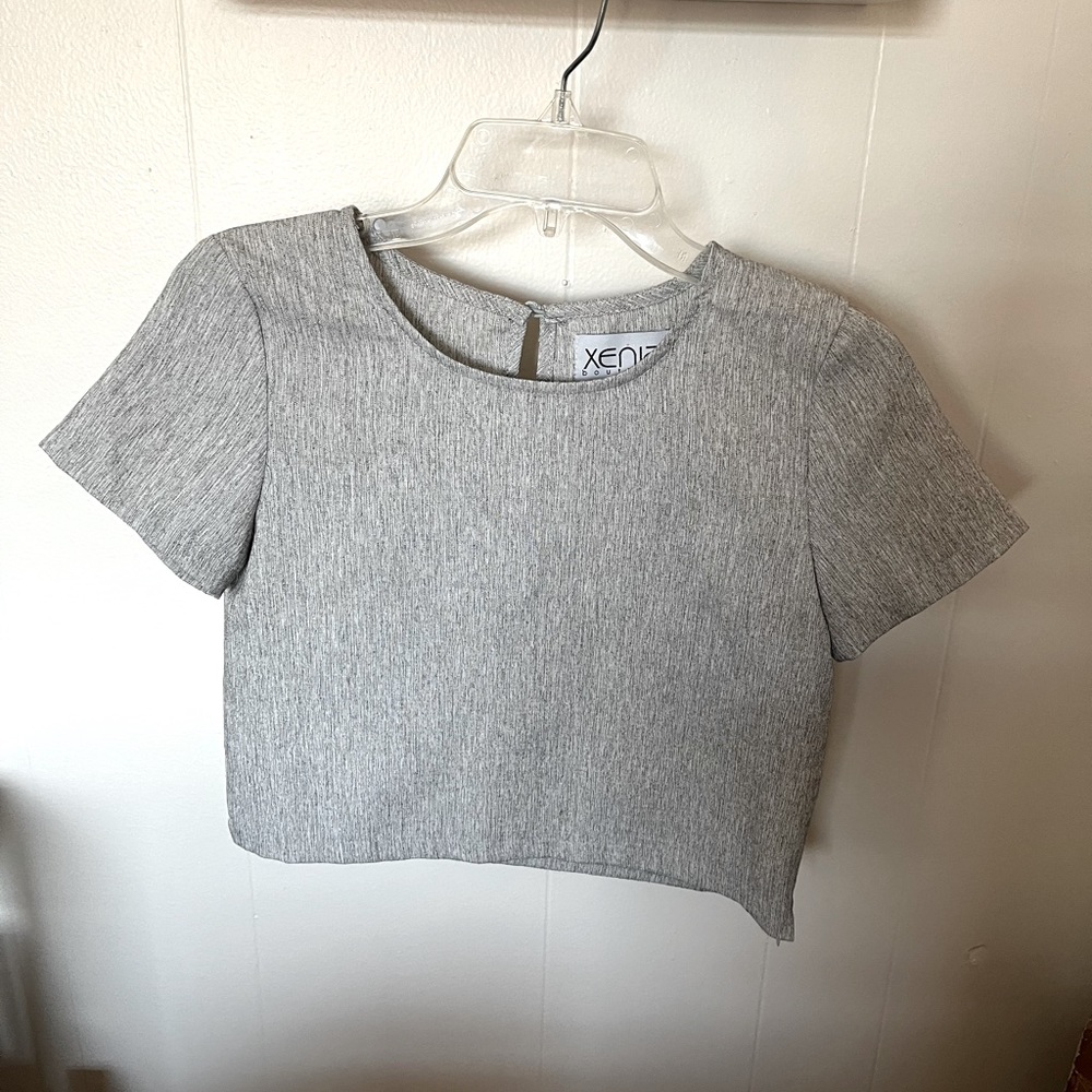 Grey Crop Top
